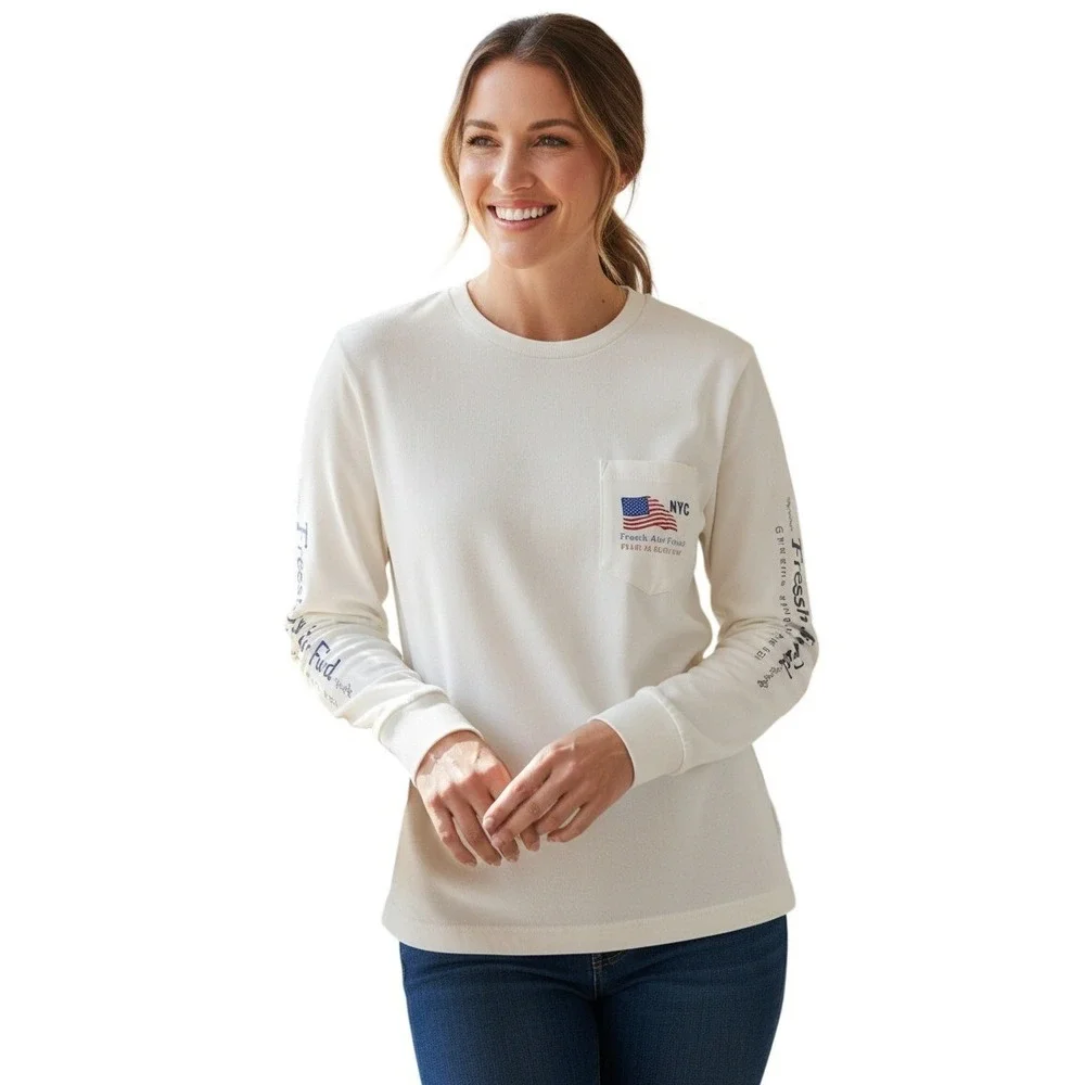 NWOT Vineyard Vines Unisex Small S RUN NYC Fresh Air‎ Fund LS Pocket Tee